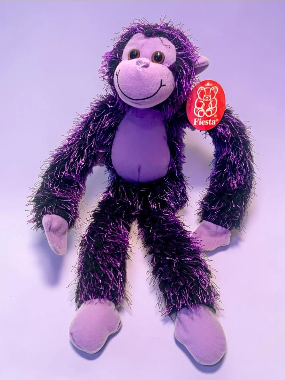 Fiesta Purple Fuzzy Monkey Plush Toy